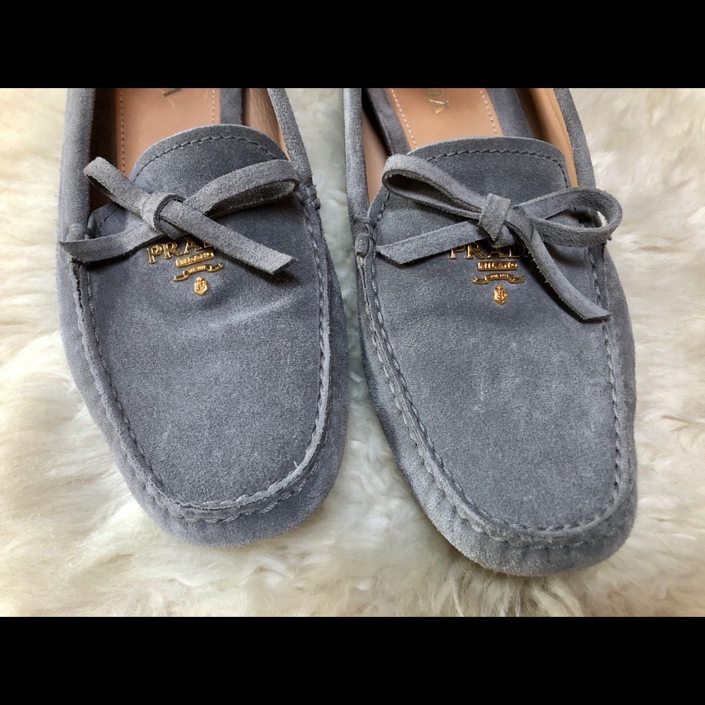 Prada Suede Driving Loafers